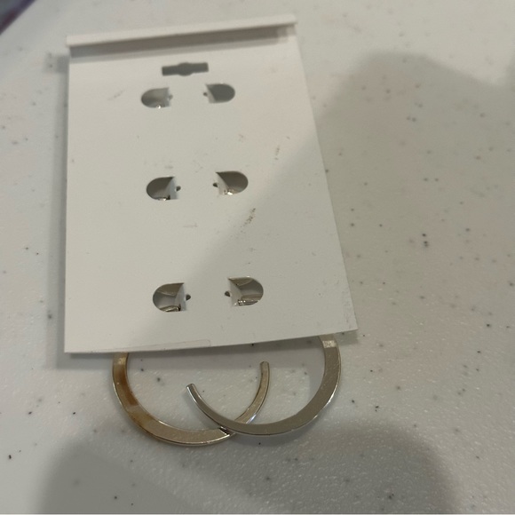 NWT 2 packs - 4 total pairs of silver tone earrings. Classic Hoop style 3 sizes - Picture 7 of 10
